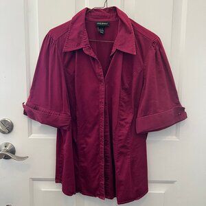 Lane Bryant short sleeve button up